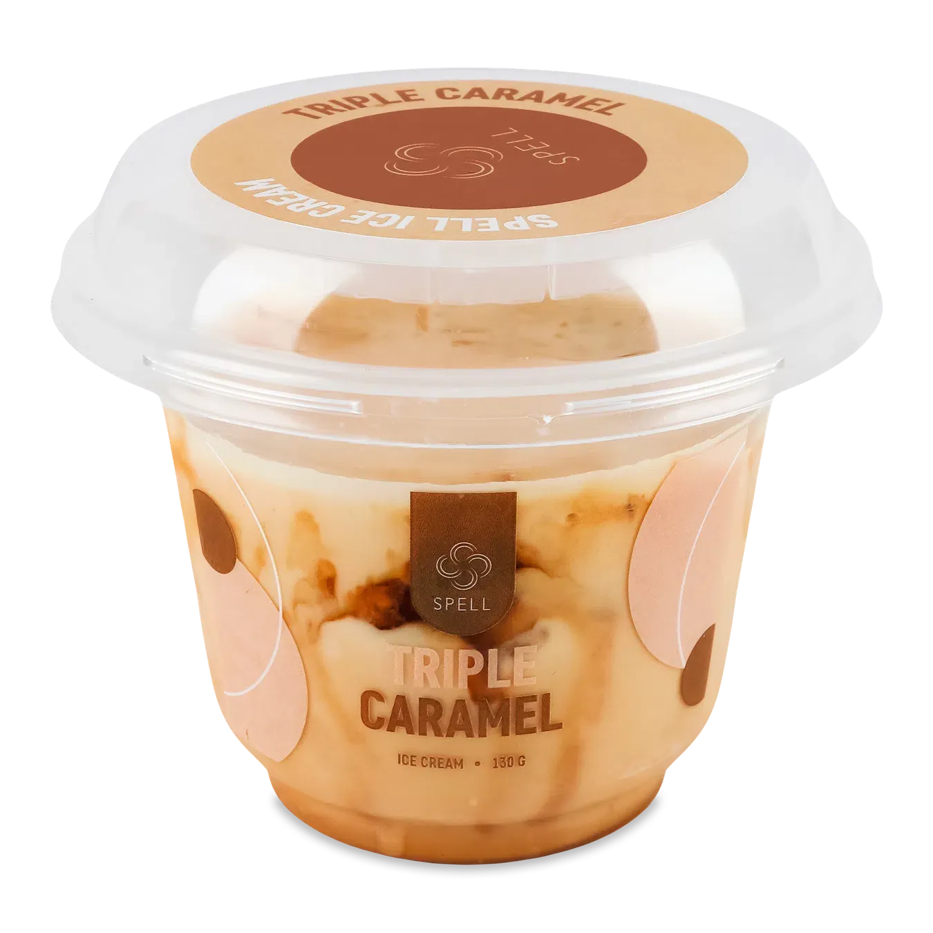 Морозиво Spell Triple Caramel з молочним шоколадом та шматочками солоної карамелі - Фото 1