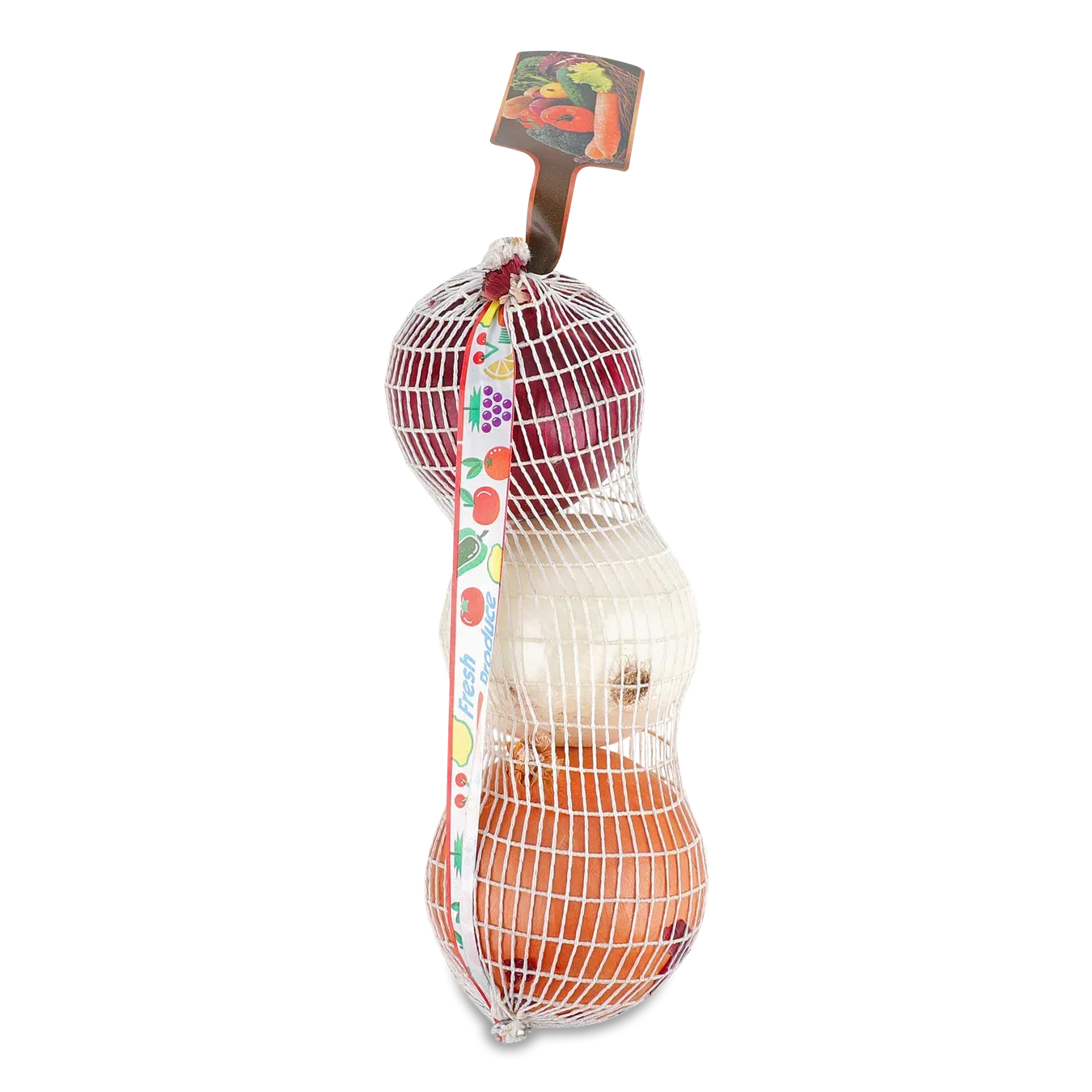 Цибуля мікс кольорів та смаків фасована - Фото 1