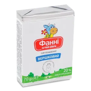 Сир плавлений Фанні Вершковий 20% - Photo 1