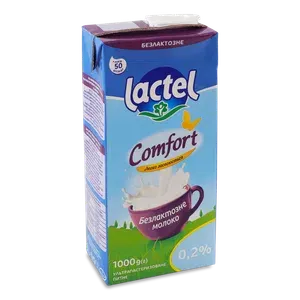 Молоко ультрапастеризоване Lactel питне безлактозне 0,2% - Photo 1