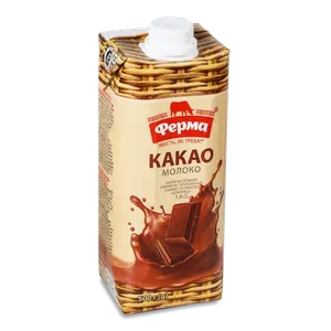 Напій молочний «Ферма» з какао та смаком шоколаду ультрапастеризований 1,9% - Photo 1
