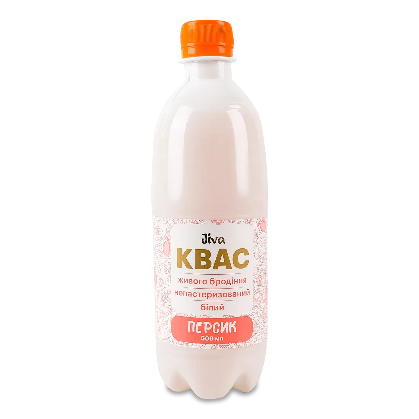 Квас Лавка Традицій Jiva Білий Персик живого бродіння сильногазований непастеризований - Фото 1