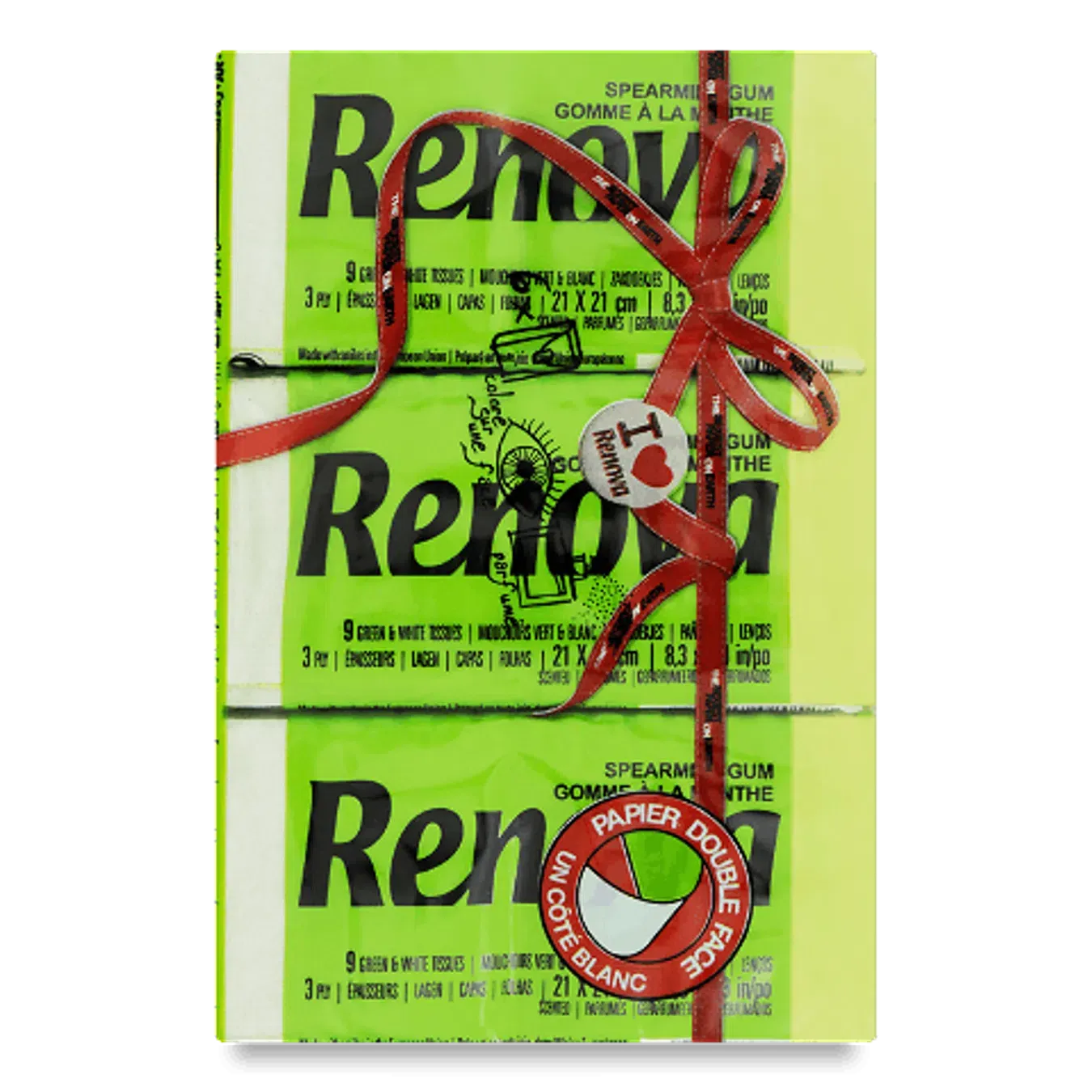 Хустинки носові Renova м'ята 3шарові - Фото 1