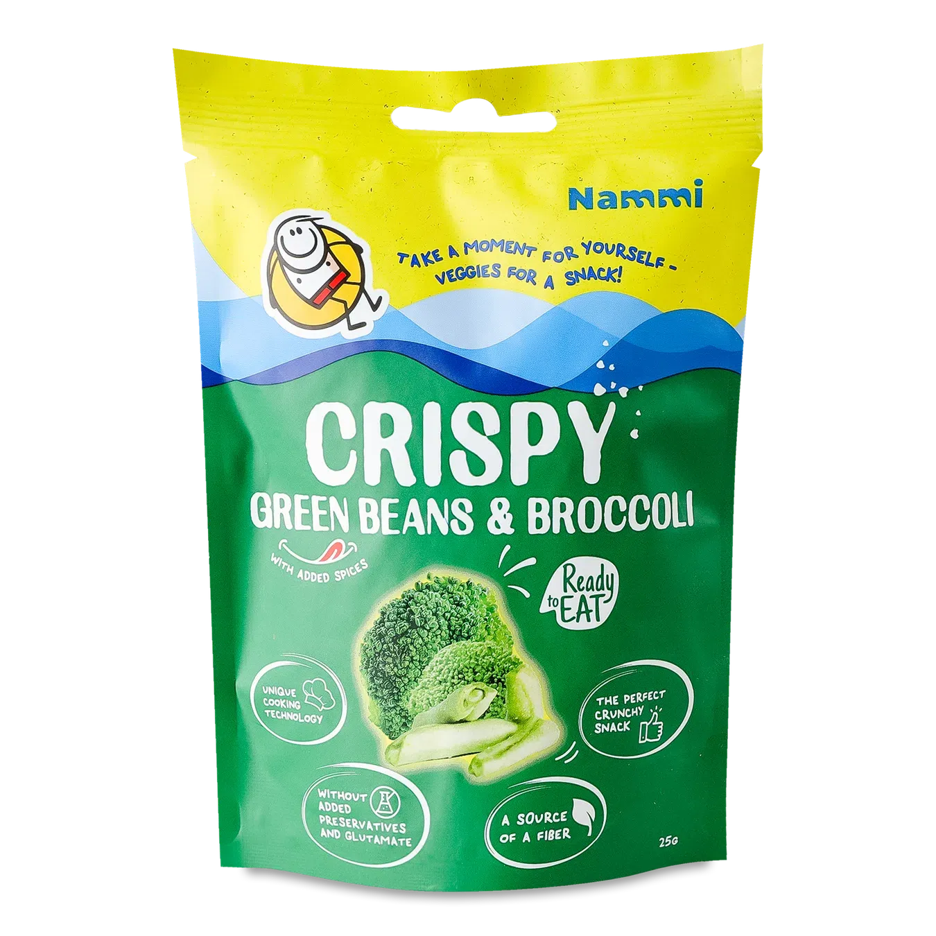 Снеки Nammi Броколі-стручк квасоля з додав спецій - Фото 1