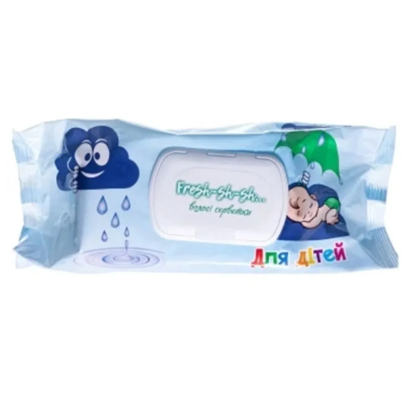 Серветки вологі Fresh-sh-sh (Фреш) дитячі антибактеріальні 120 шт - Фото 1