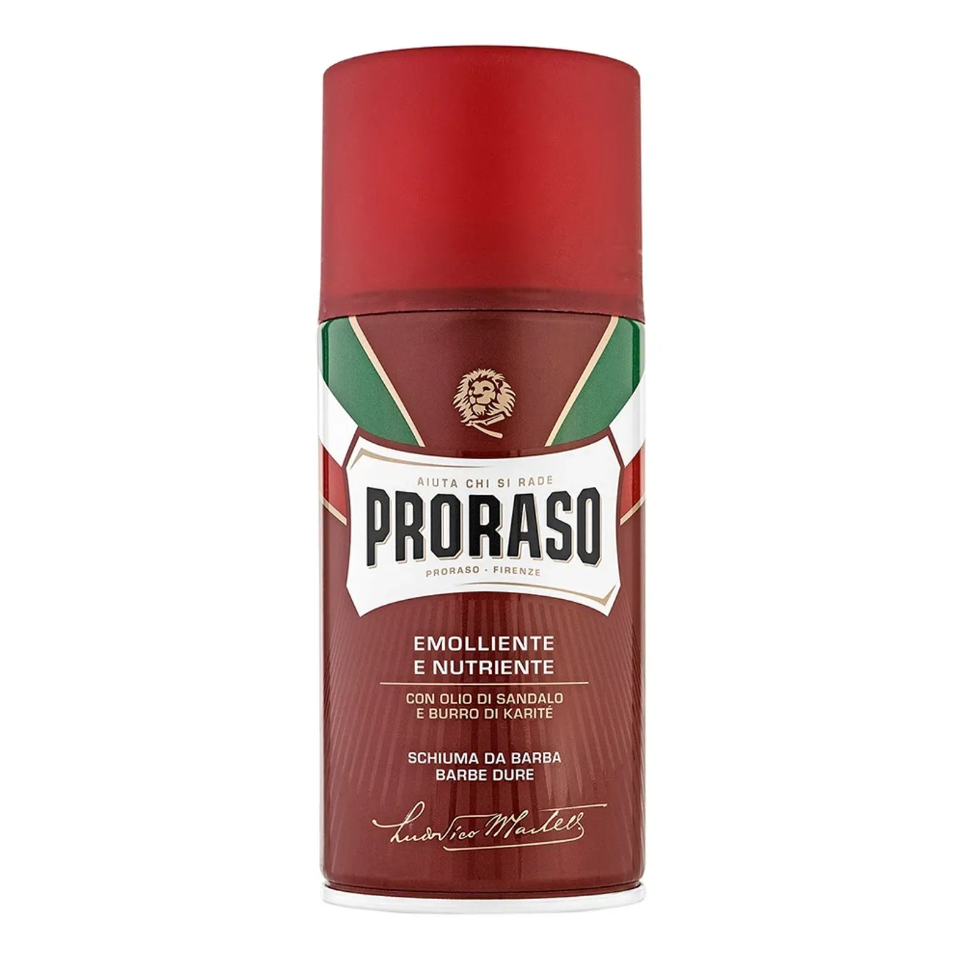 Піна Proraso (Прорасо) Red Line Coarse Beards для гоління з екстрактом сандалового дерева 300 мл - Фото 1