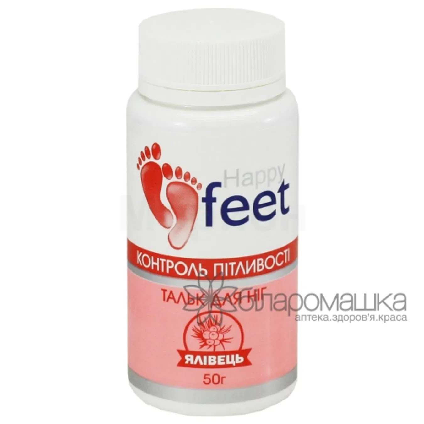 Тальк Happy Feet (Хеппі Фіт) для ніг Контроль пітливості з ялівцем 50 г - Фото 1