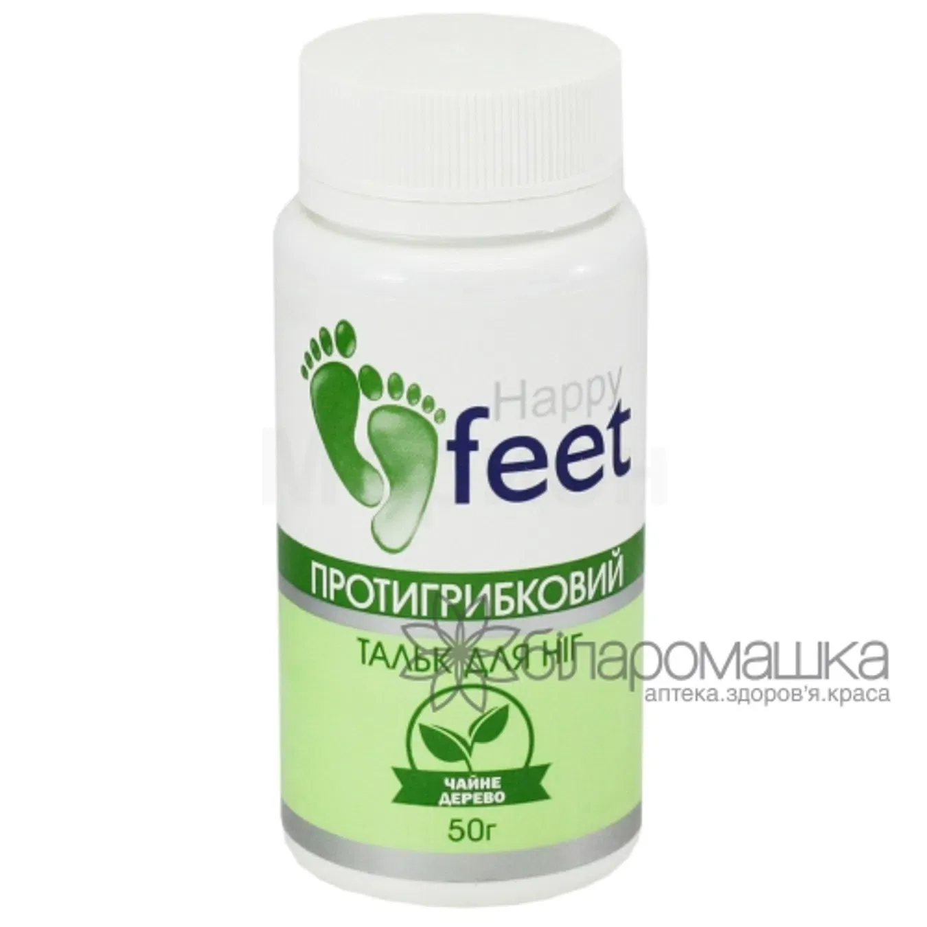 Тальк Happy Feet (Хеппі Фіт) для ніг Протигрибковий з чайним деревом 50 г - Фото 1