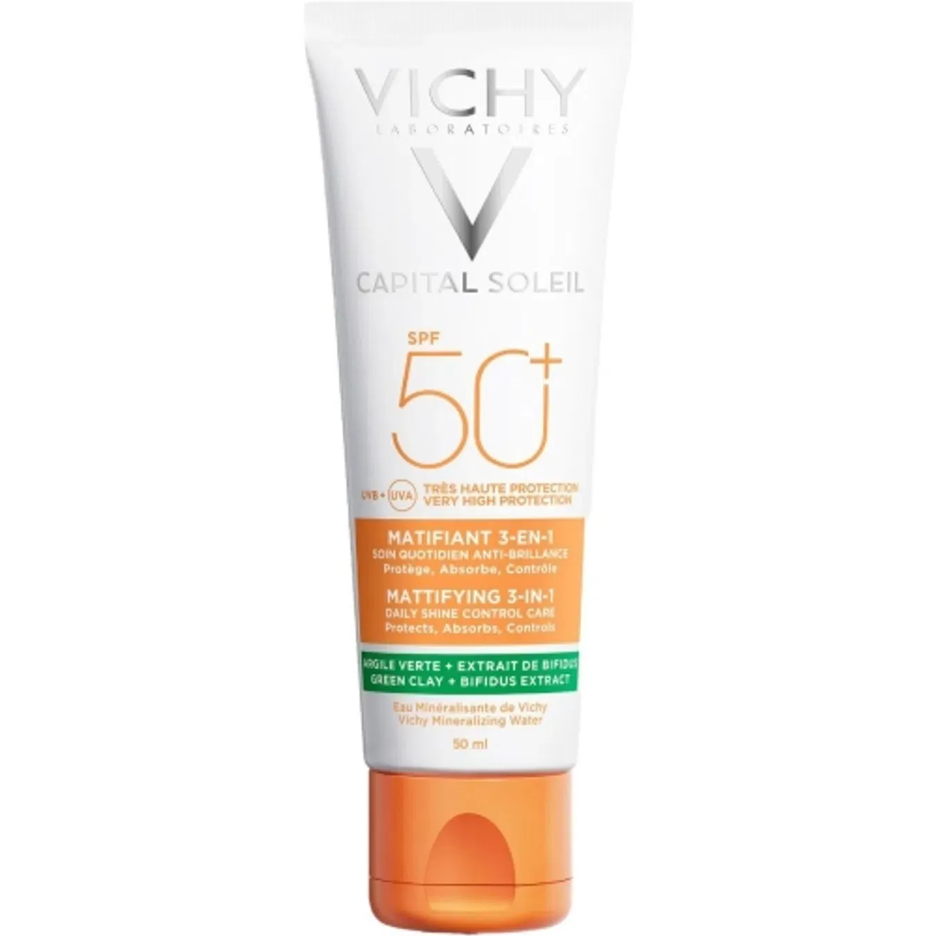 Крем Vichy (Віши) Capital Soleil (Капіталь Солей) сонцезахисний для обличчя МАТ 3 в 1 SPF50+ 50 мл - Фото 1