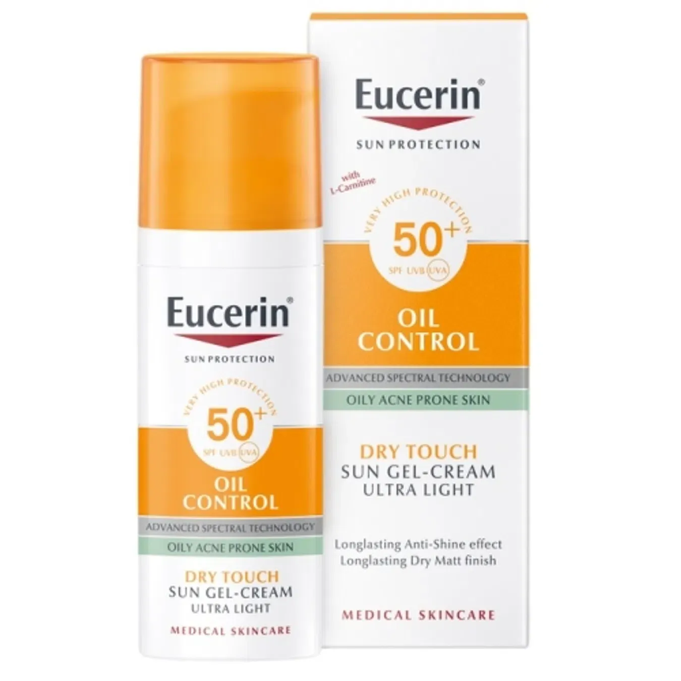Гель-крем Eucerin (Юцерин) сонцезахисний ультралегкий для тіла з матуючим ефектом з SPF 50+ 200 мл - Фото 1