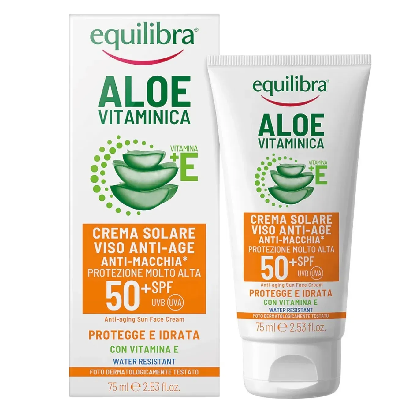 Крем Equilibra (Еквілібра) Aloe (Алое) для обличчя сонцезахисний SPF50+ 75 мл - Фото 1