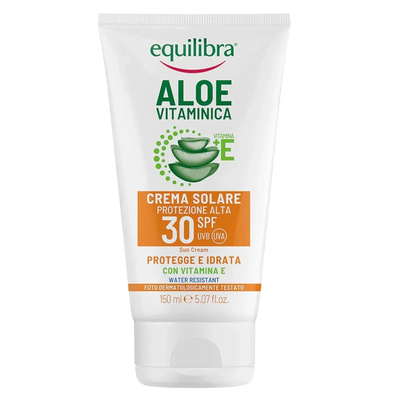 Крем Equilibra (Еквілібра) Aloe (Алое) для тіла сонцезахисний SPF30 водостійкий 150 мл - Фото 1