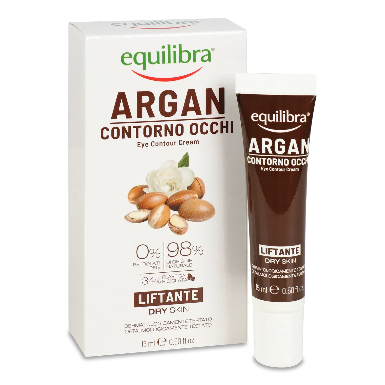 Крем для контуру очей Equilibra з олією аргани - Фото 1