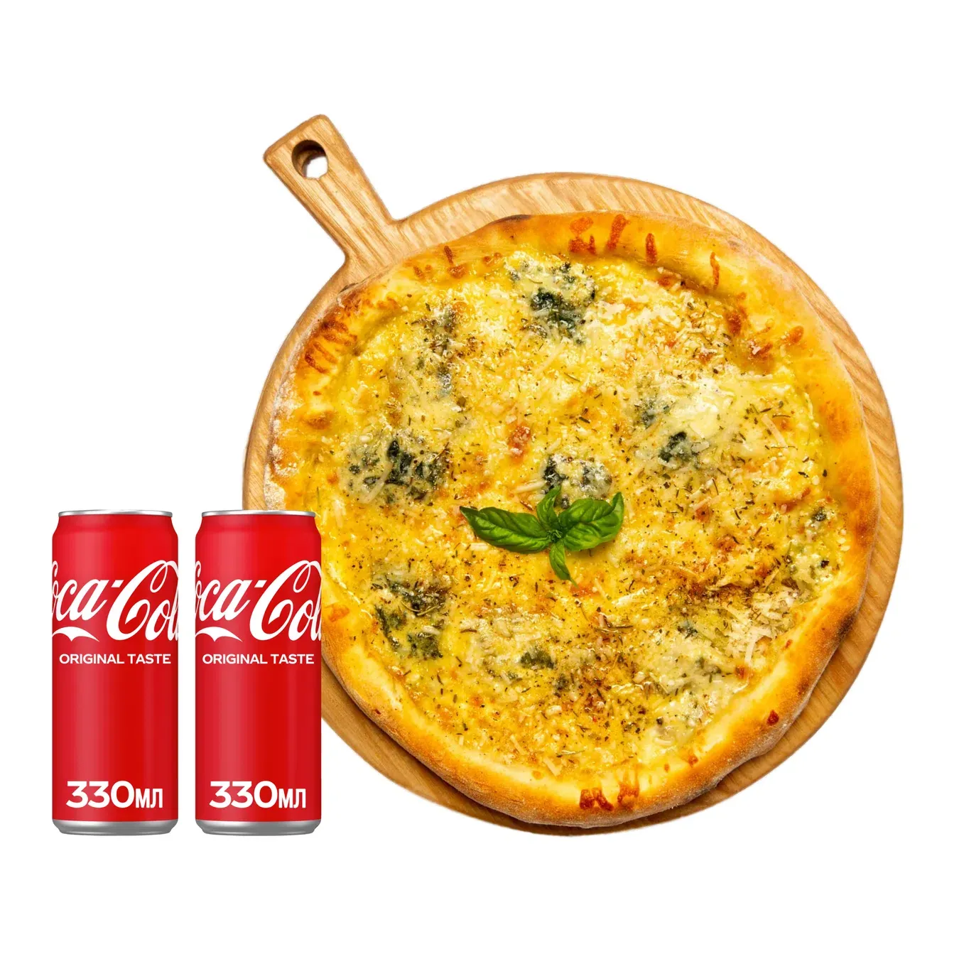 Чотири сири + Coca-Cola Original 330мл - Фото 1