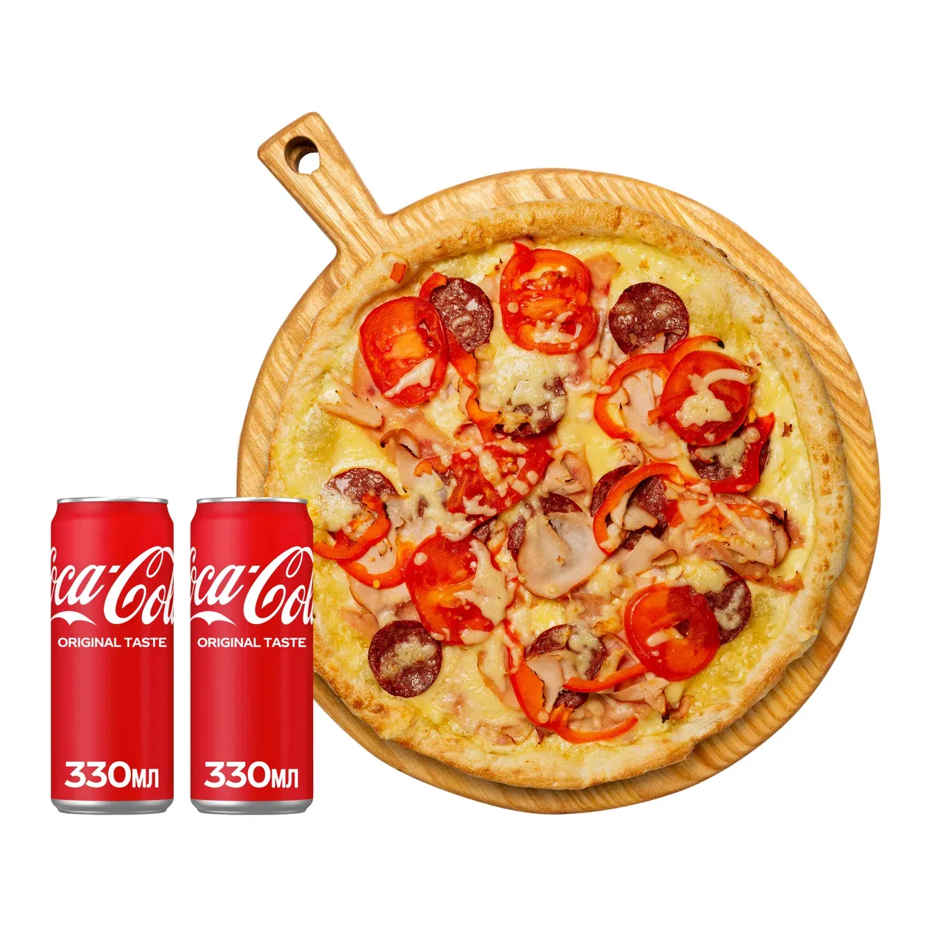 Чотири м’яса + Coca-Cola Original 330мл - Фото 1