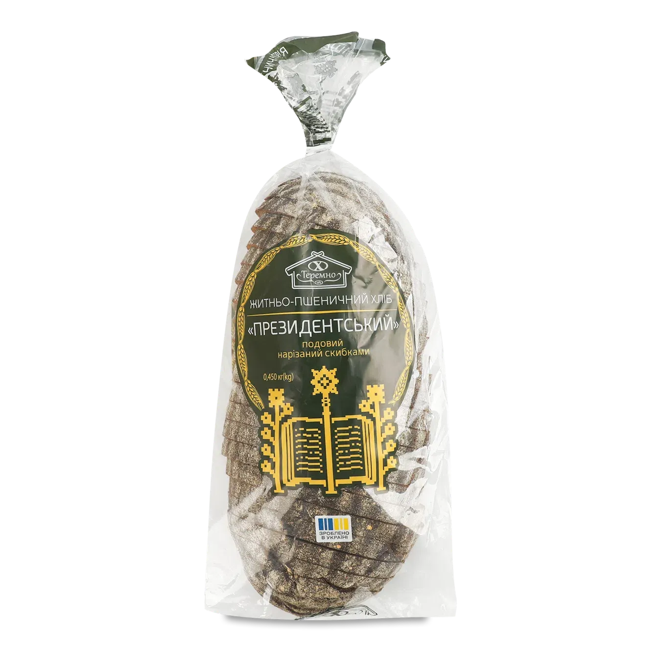 Хліб Теремно Президентський житньо-пшен нарізаний - Фото 1