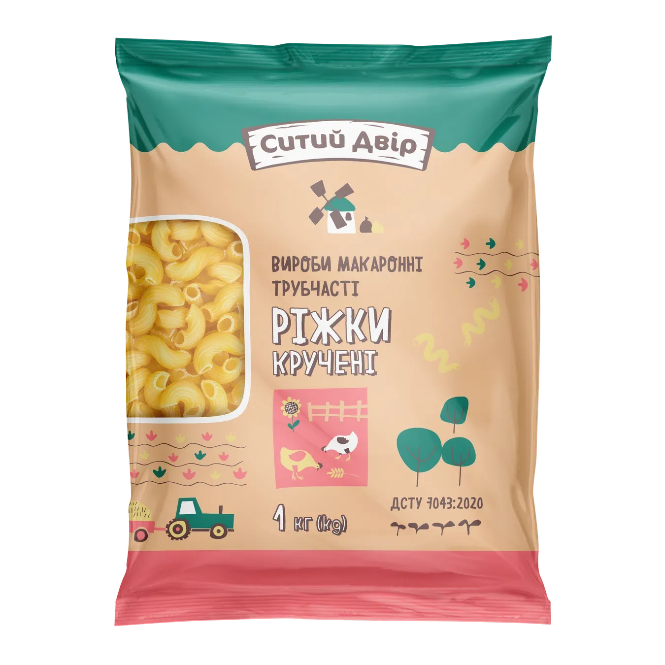 Вироби макаронні Ситий двір Ріжки кручені - Фото 1