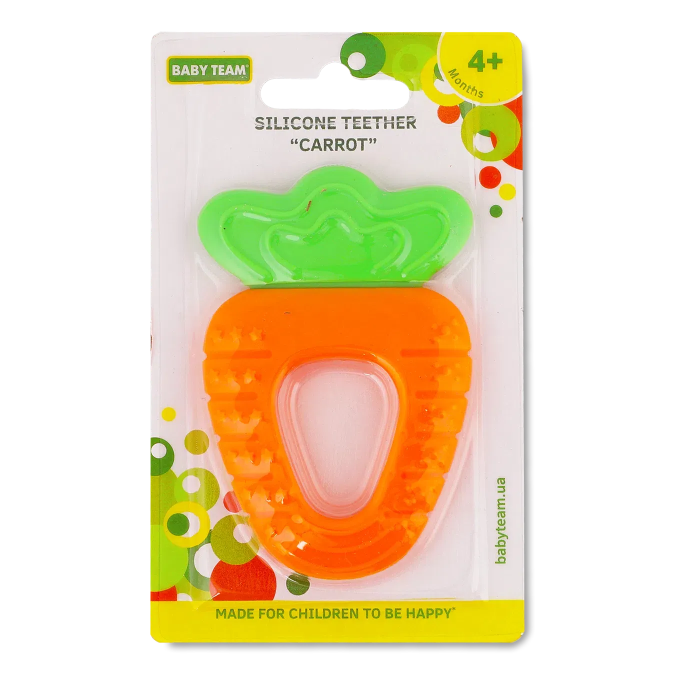 Прорізувач Baby Team Морквинка силіконовий 4021 - Фото 1