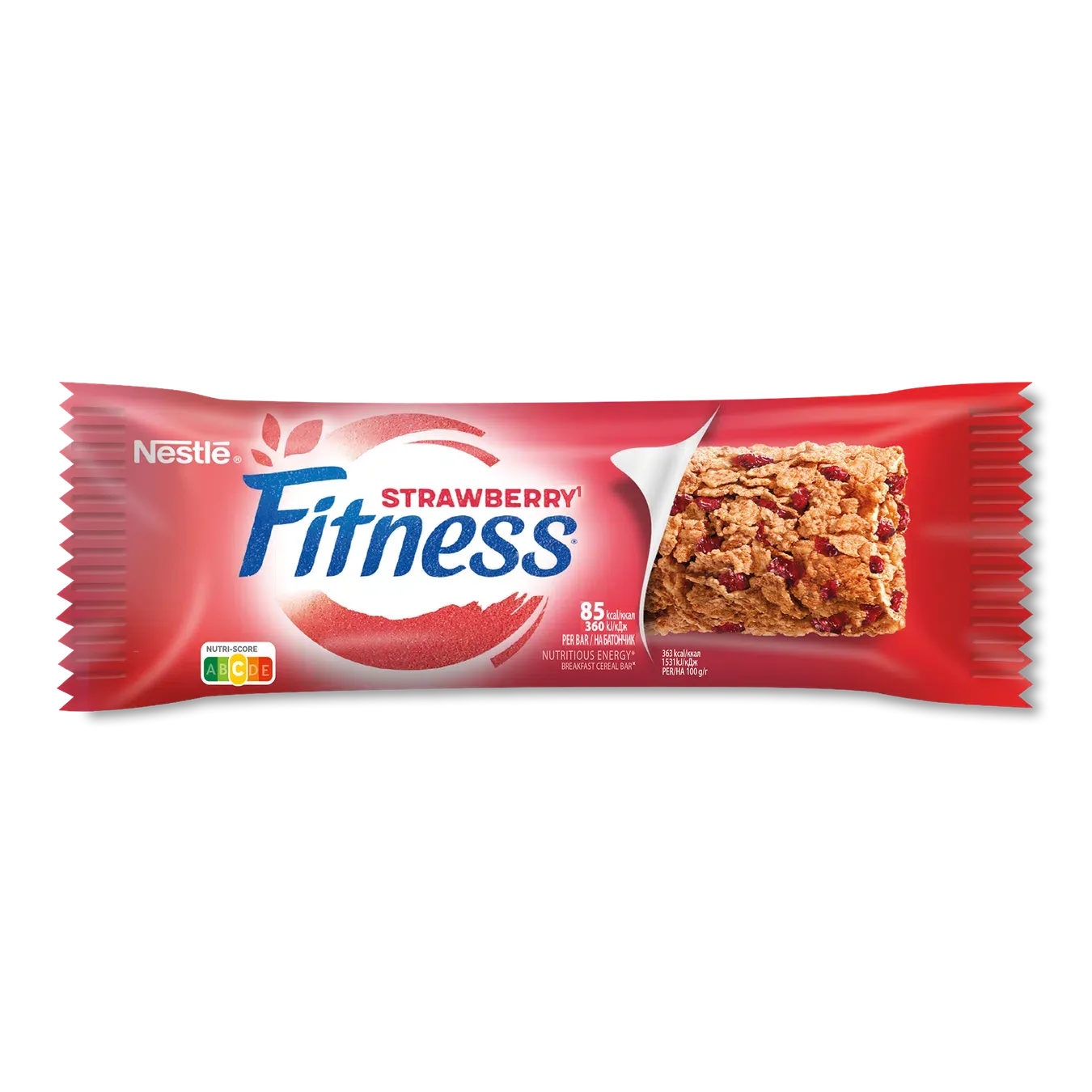Батончик Nestle Fitness з цільними злаками та полуницею - Фото 1