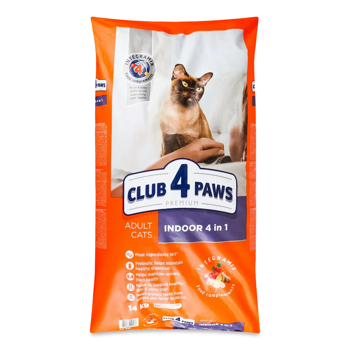 Корм Club 4 Paws 4 в 1 для котів, що живуть у приміщенні, сухий - Фото 1