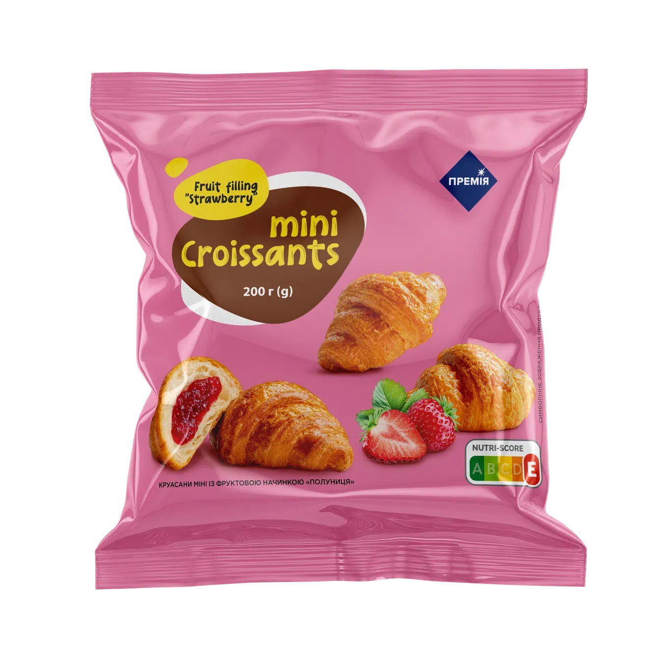 Круасани «Премія»® міні з начинкою полуниці - Фото 1