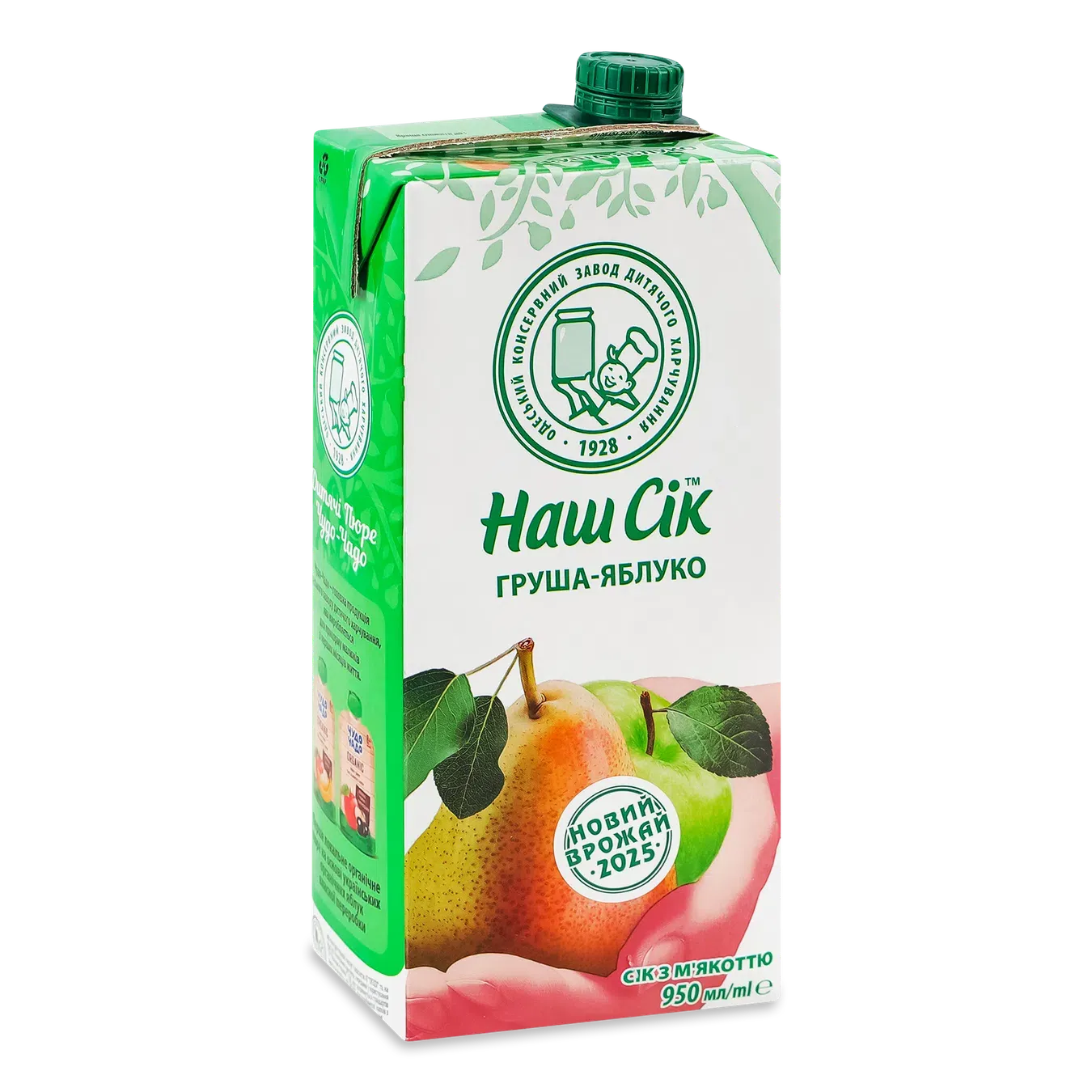 Сік Наш Сік Груша яблуко з м'якоттю пастеризований - Фото 1