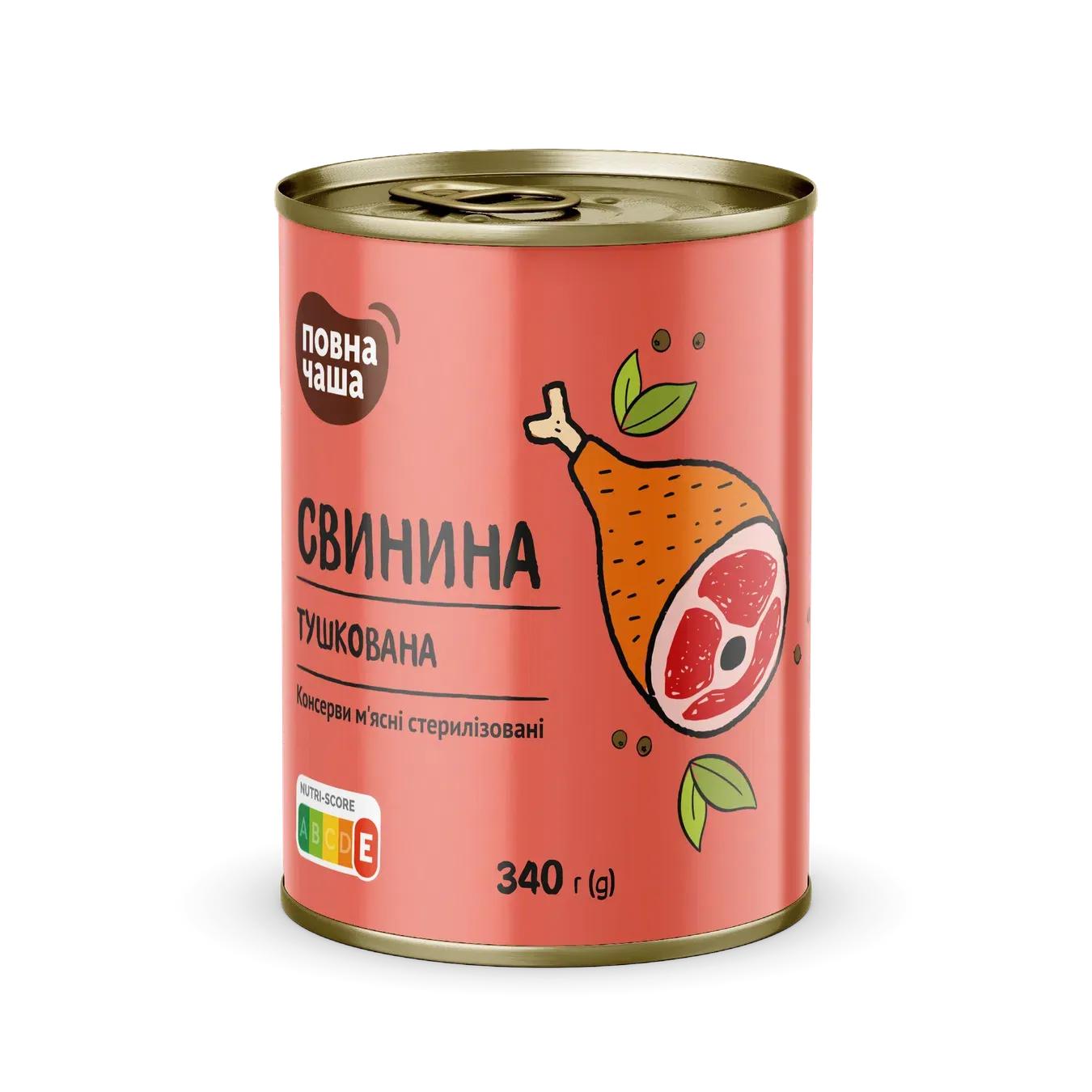 М'ясо свинини «Повна Чаша»® тушковане - Фото 1