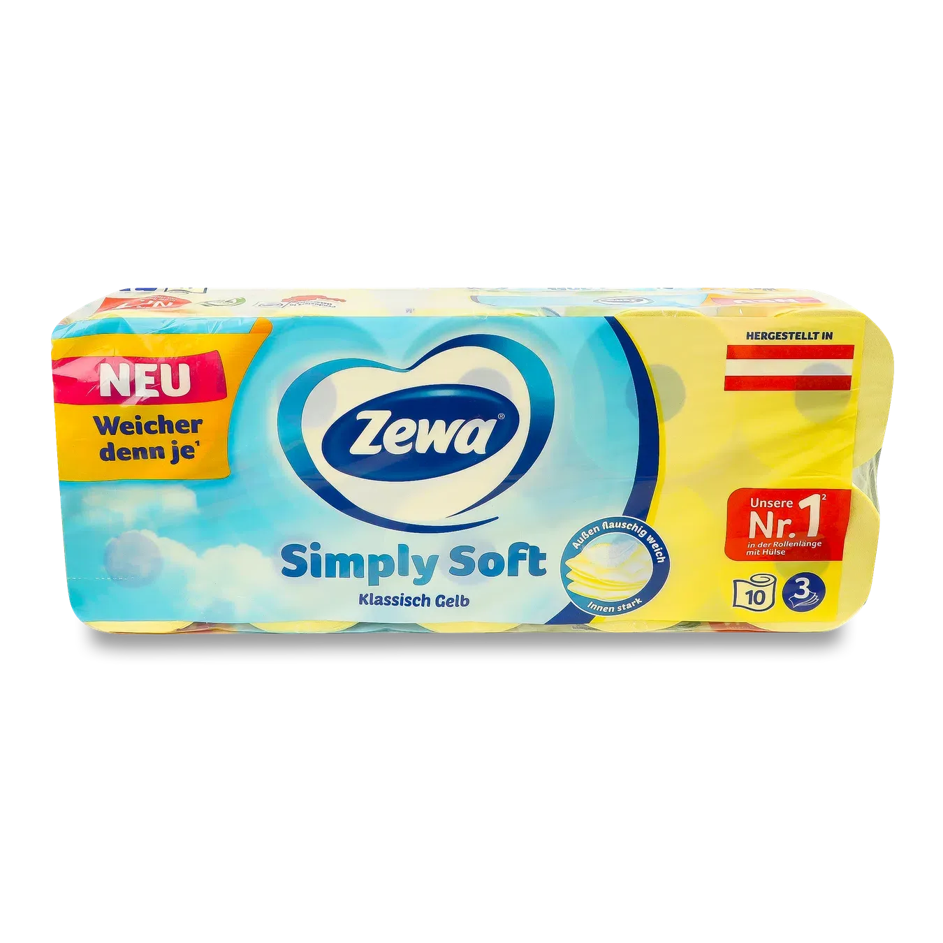 Папір туалетний Zewa Simply Soft 3-шаровий - Фото 1