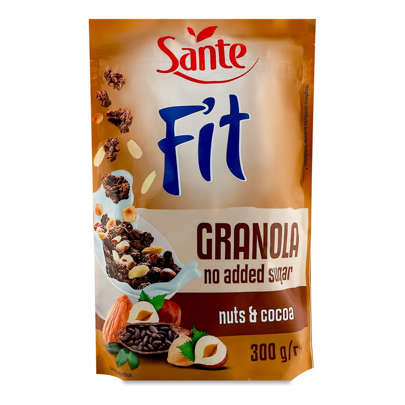 Гранола Sante Fit з какао-горіхом без цукру - Фото 1