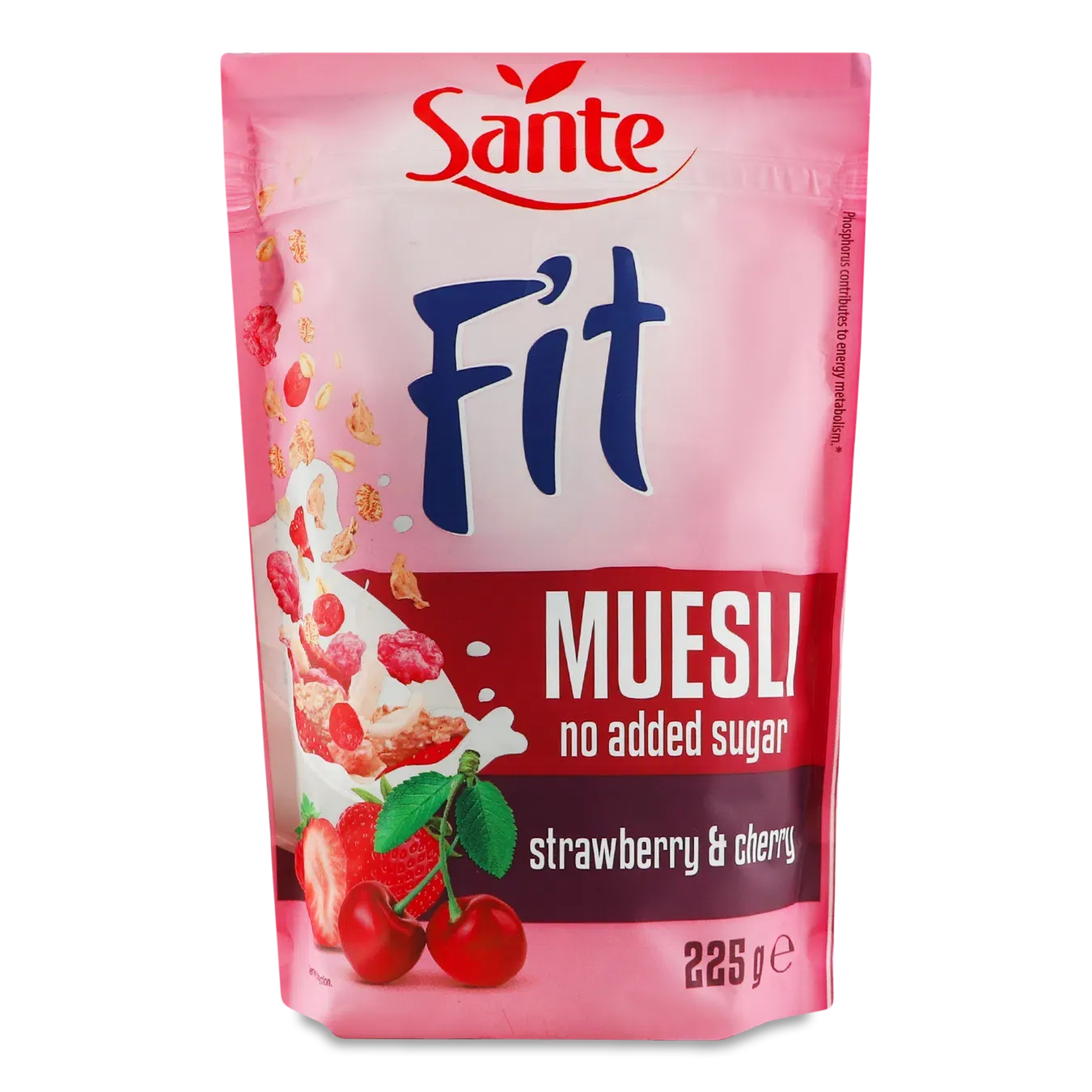 Мюслі Sante Fit з полуницею і вишнею - Фото 1