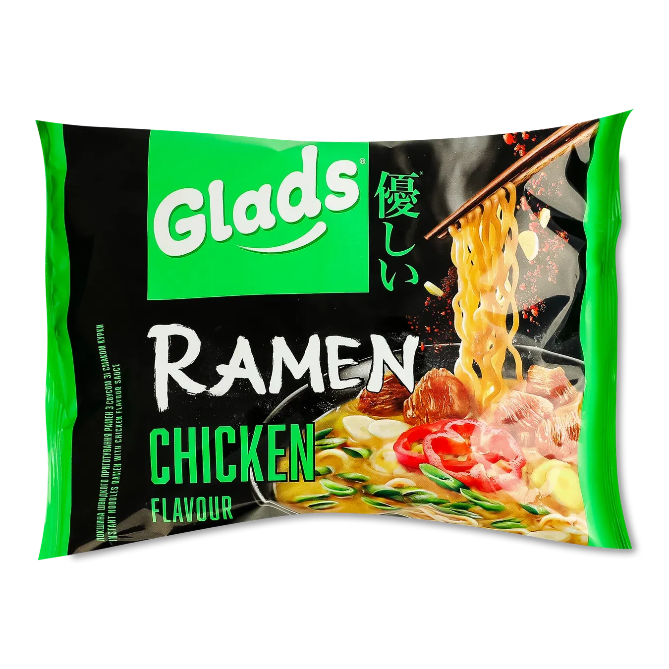Локшина Glads Рамен з соусом зі смаком курки п/е - Фото 1