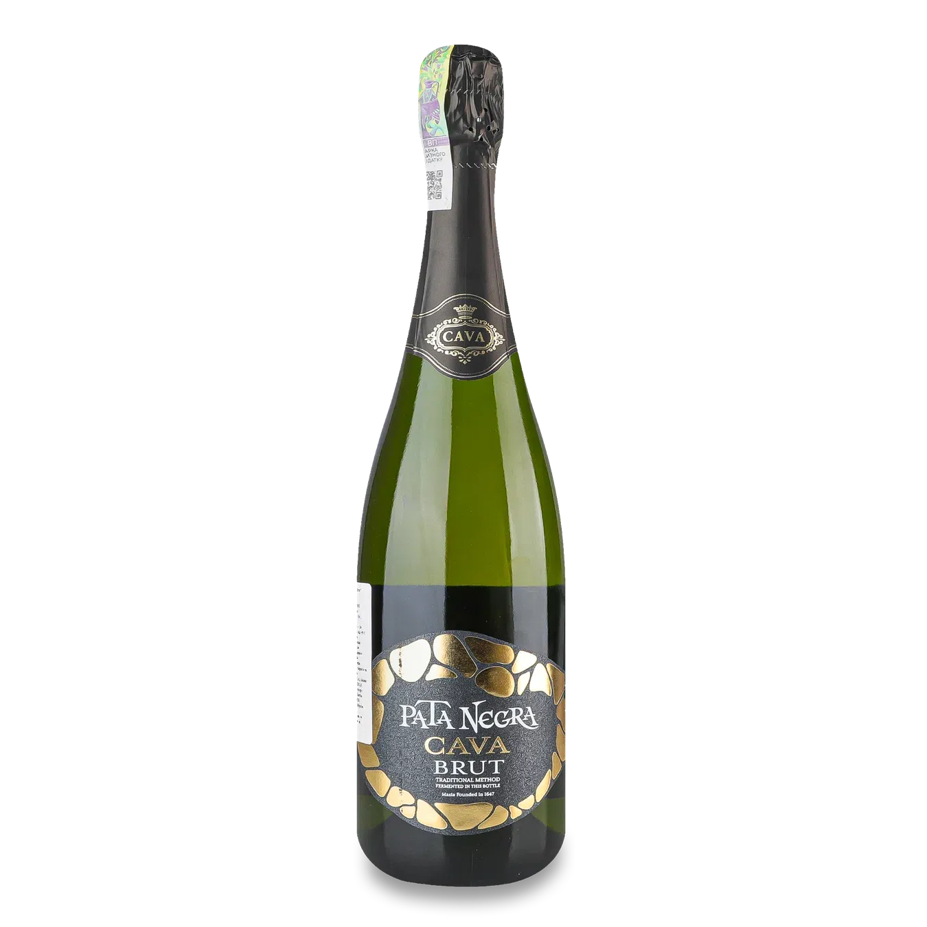Вино ігристе Pata Negra CAVA біле брют - Фото 1