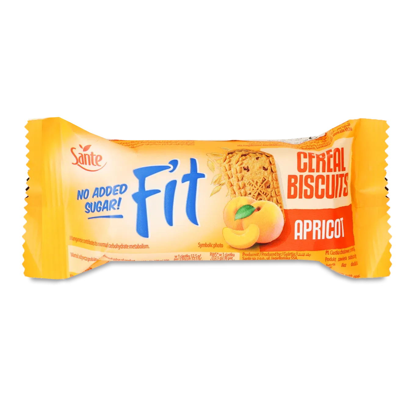 Печиво Sante Fit злакове з абрикосом без цукру - Фото 1