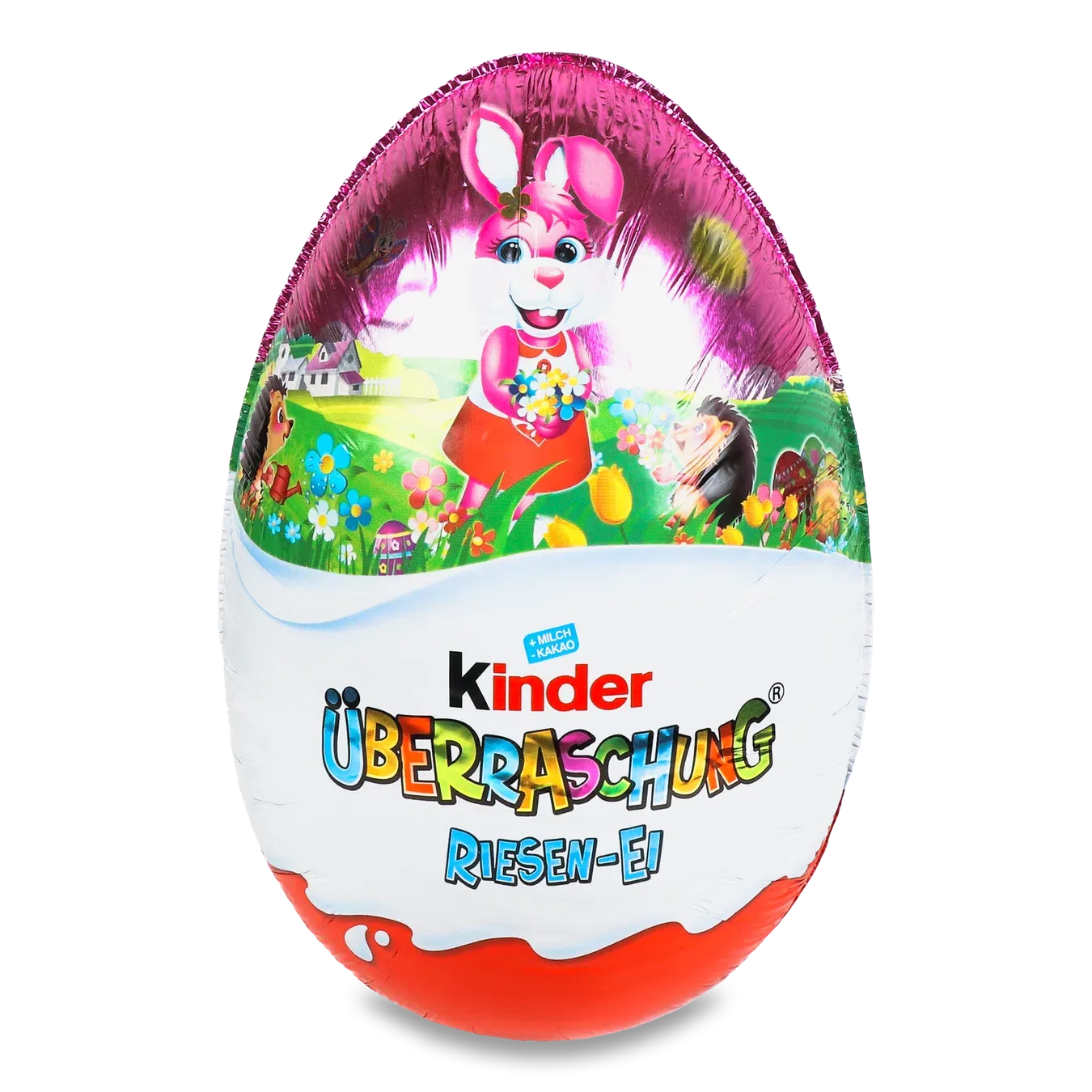 Яйце Kinder з сюрпризом рожеве з молочного шоколаду - Фото 1