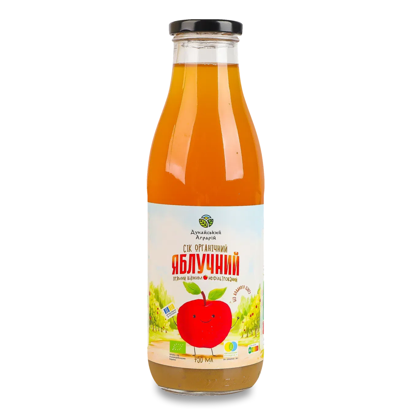 Сік Лавка Традицій Дунайський Аграрій яблучний органічний нефільтрований - Фото 1