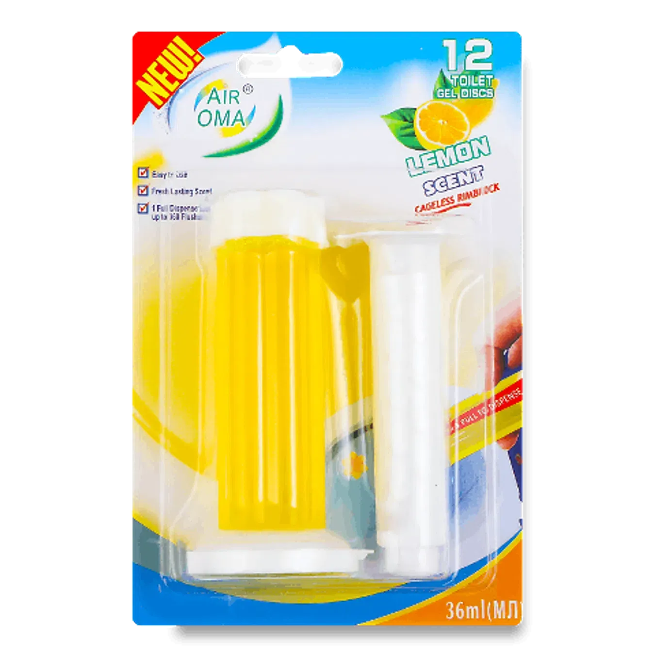 Диски для унітазу Air Oma Лимон гелеві - Фото 1
