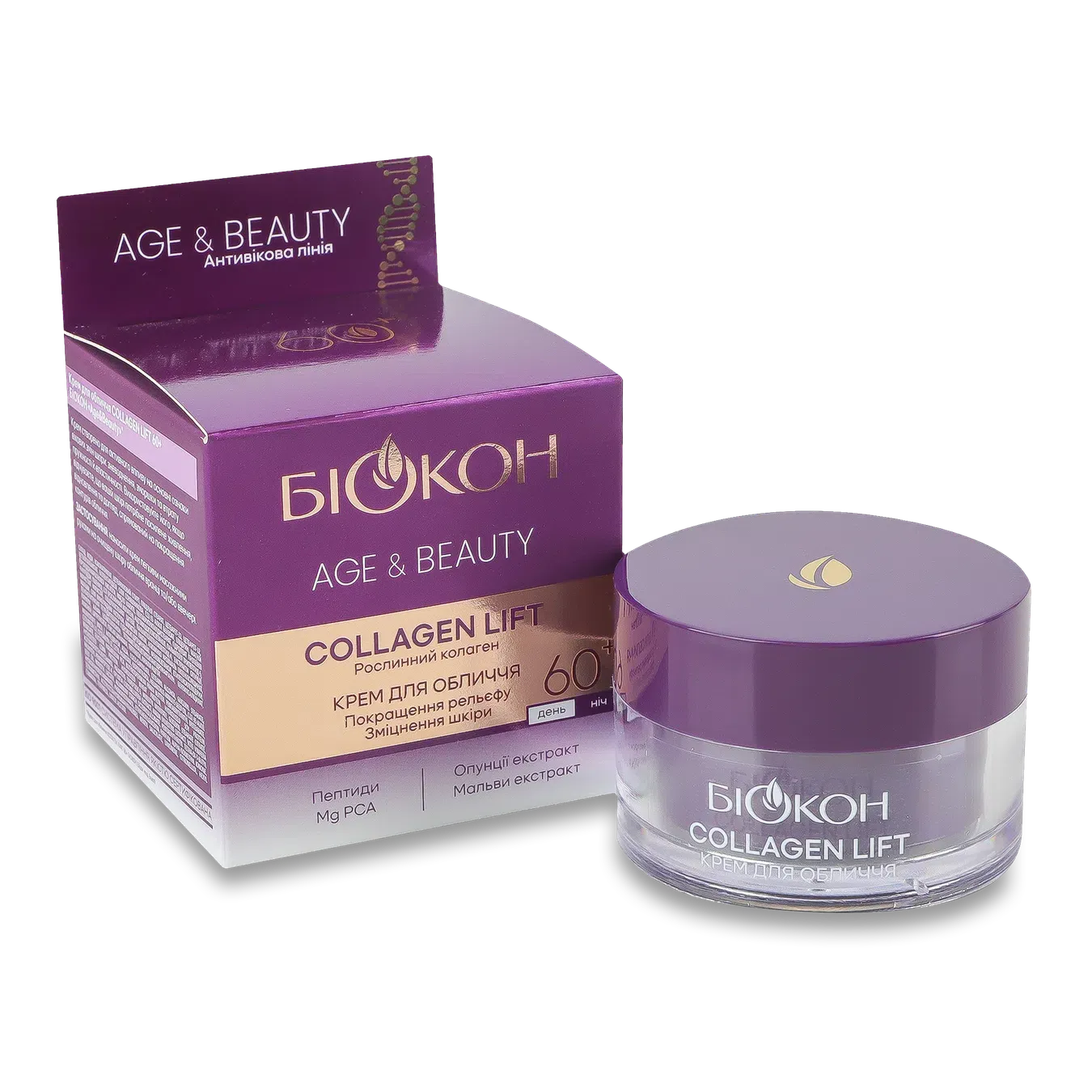 Крем для обличчя Біокон Age&Beauty Collagen Lift 60+ - Фото 1