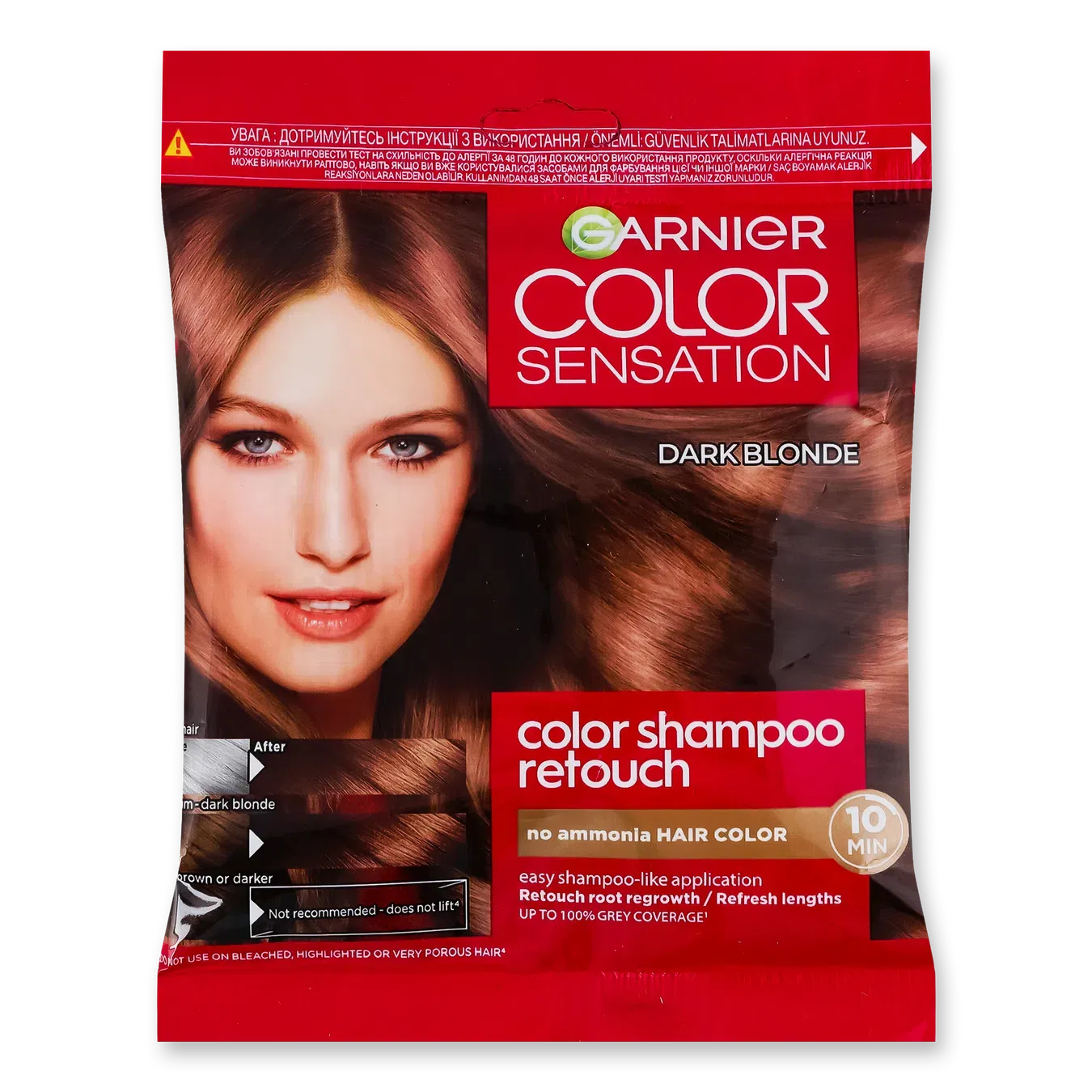 Крем-фарба для волосся Garnier Shampoo Retouch без аміаку 6.0 - Фото 1