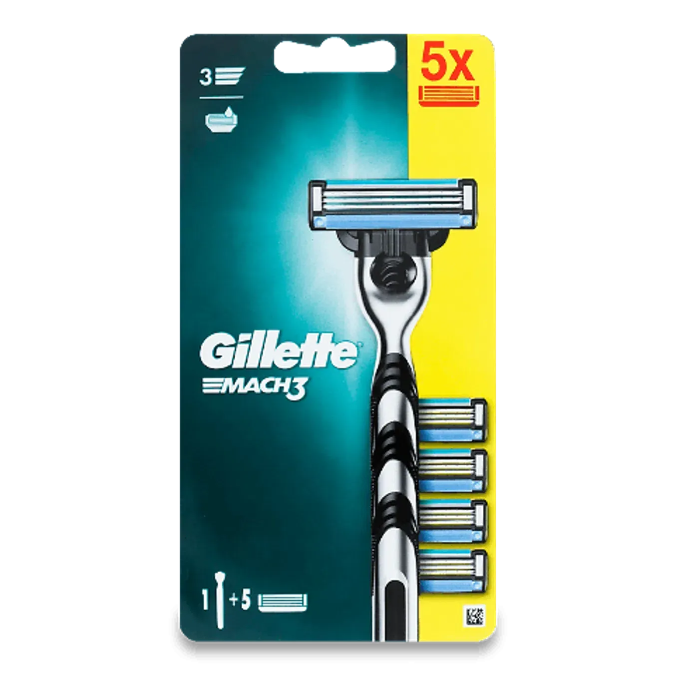 Бритва Gillette Mach3 + 5 змінних касет - Фото 1