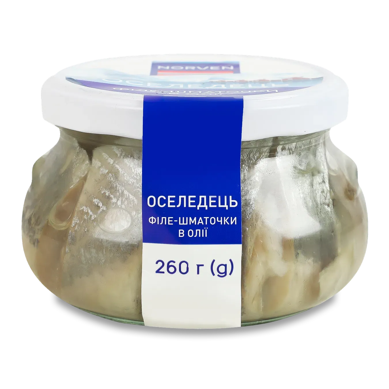 Оселедець Norven філе-шматочки в олії - Фото 1