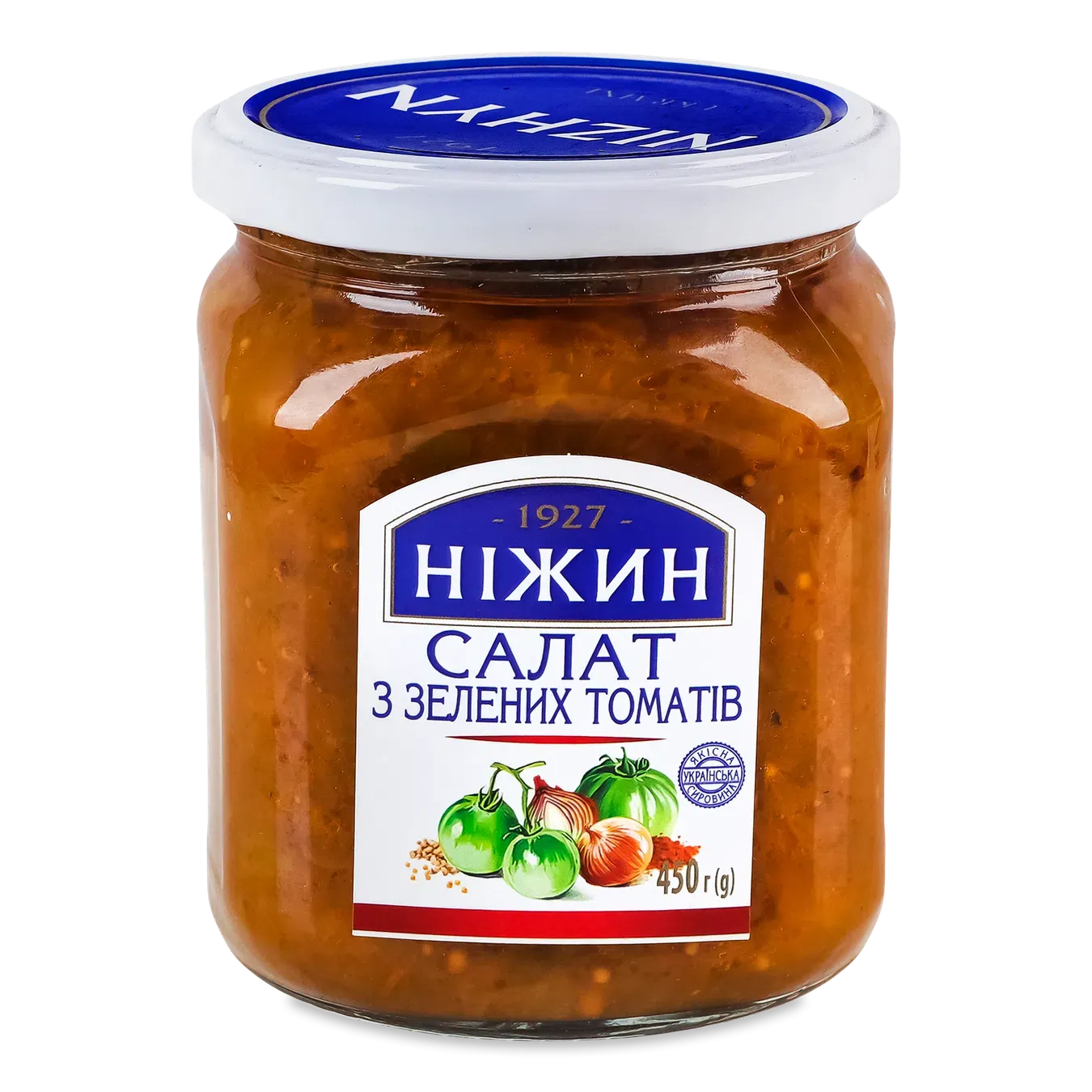 Салат Ніжин з томатів зелених пастеризований с/б - Фото 1