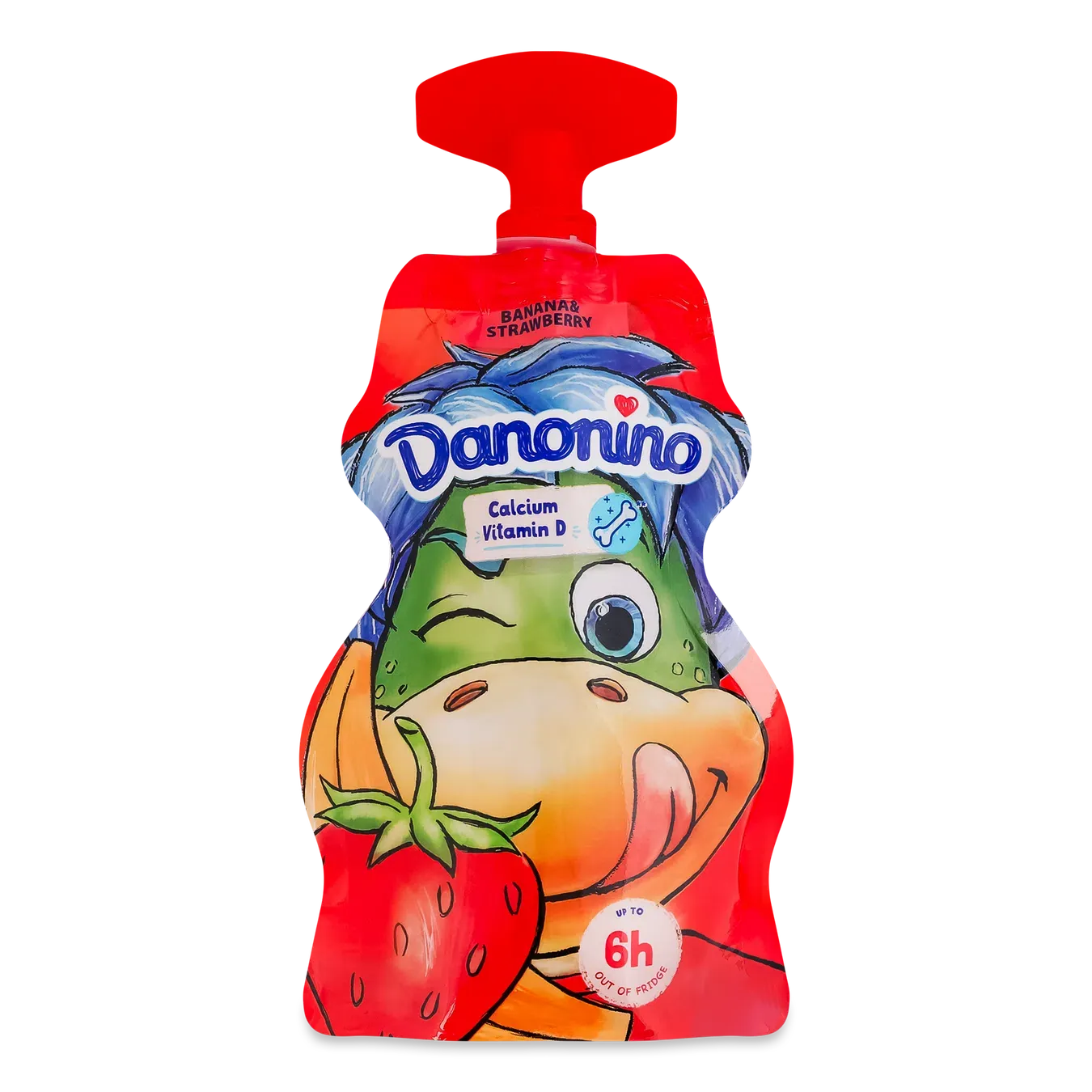 Йогурт Danonino полунично банановий Ca + D3 2,1% - Фото 1