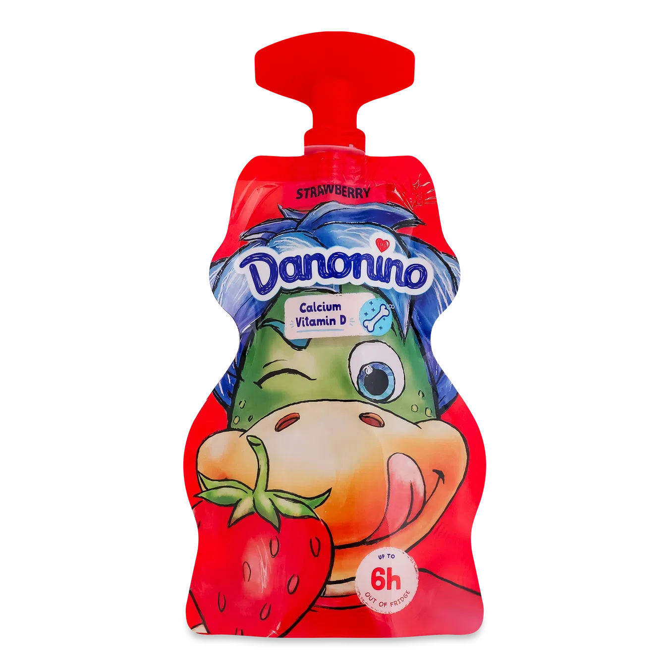 Йогурт Danonino полуничний збагачений Ca + D3 2,1% - Фото 1