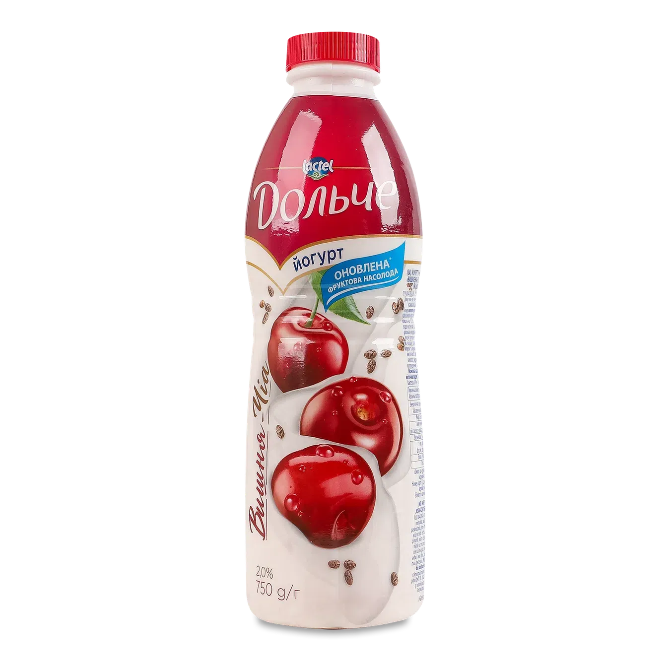 Йогурт Дольче з наповнювачем Вишня-чіа 2% пл - Фото 1