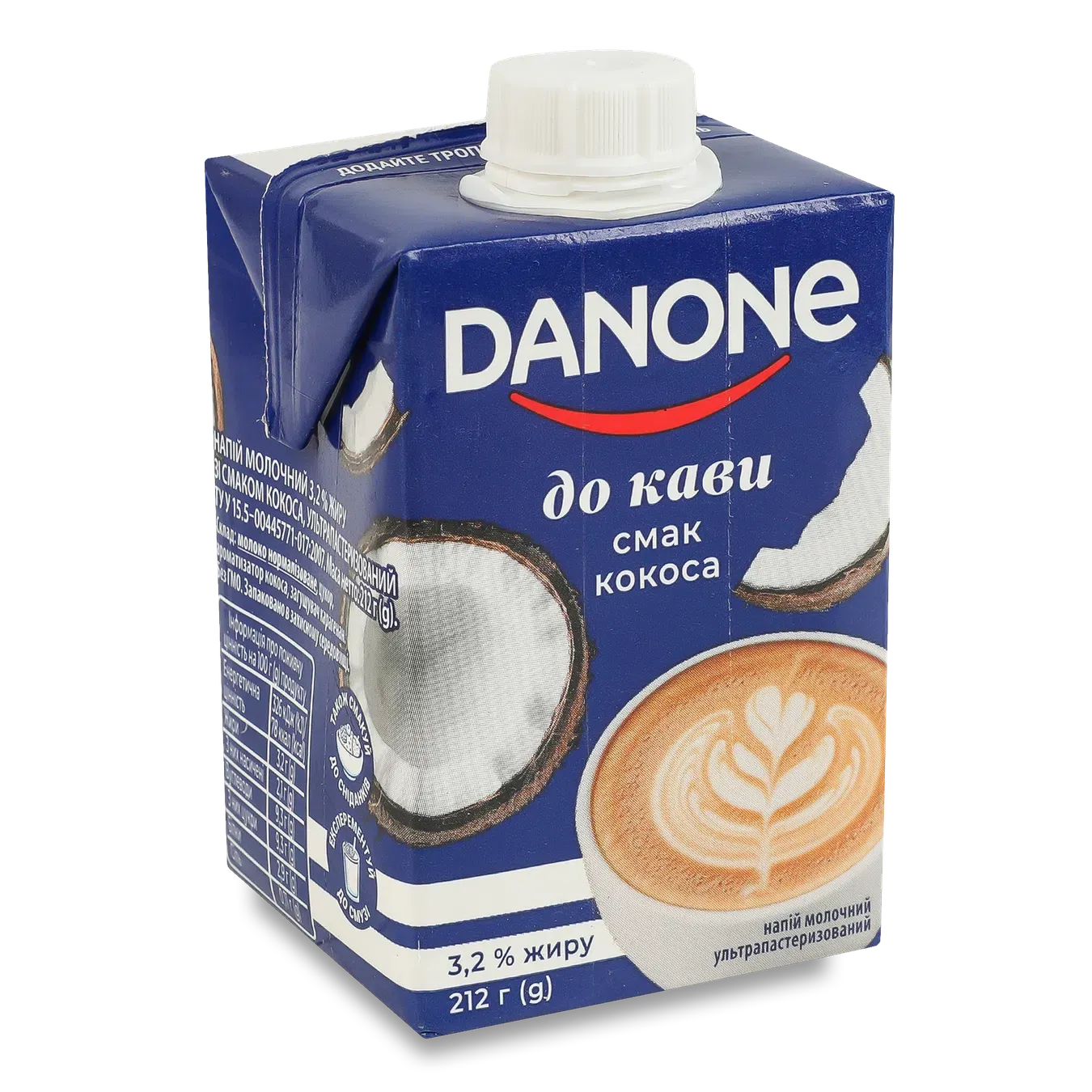 Напій молочний Danone До кави зі смаком кокос 3,2% - Фото 1