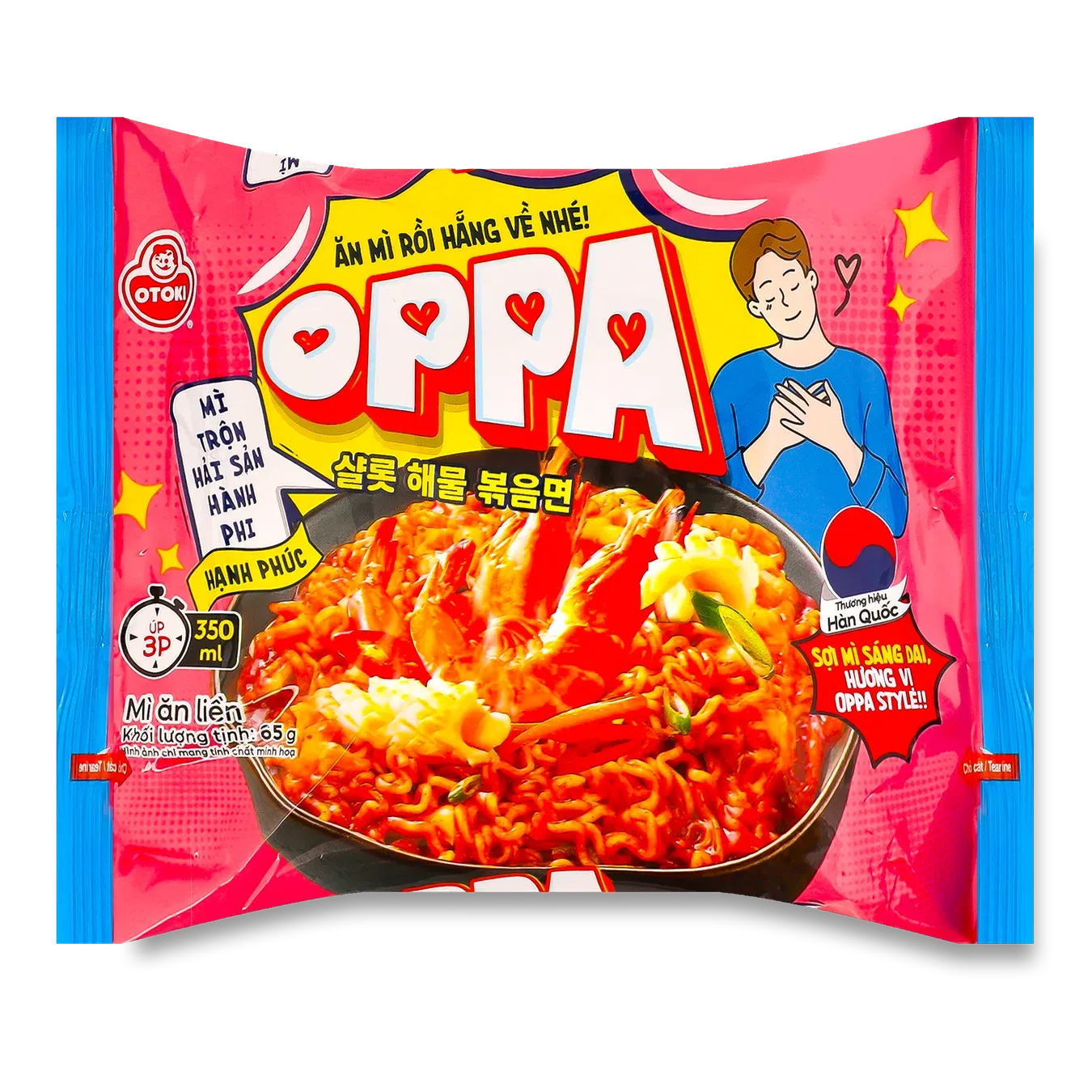 Локшина Otoki Oppa смак морепродукт-цибулі шв/приг - Фото 1