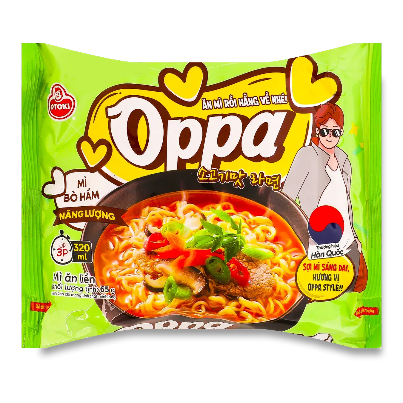 Локшина Otoki Oppa зі смаком яловичини шв/приг - Фото 1