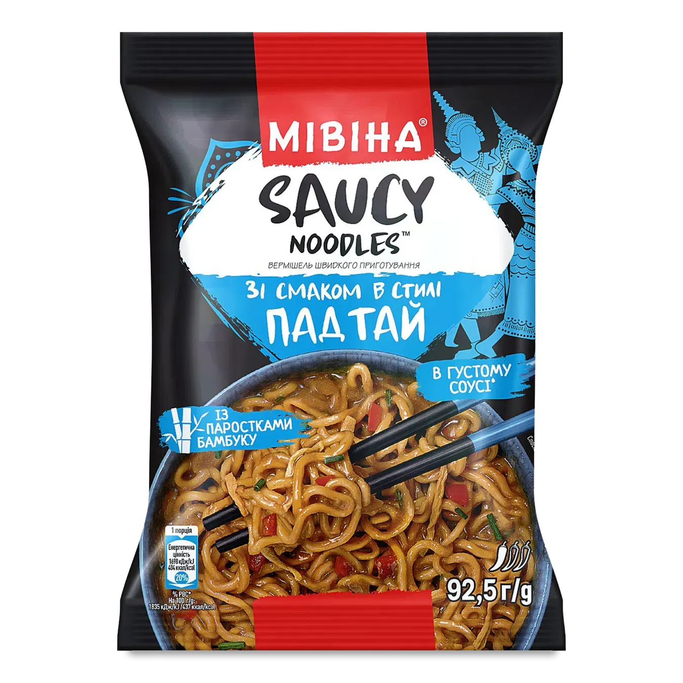 Вермішель Мівіна Saucy noodles зі смаком Пад Тай - Фото 1