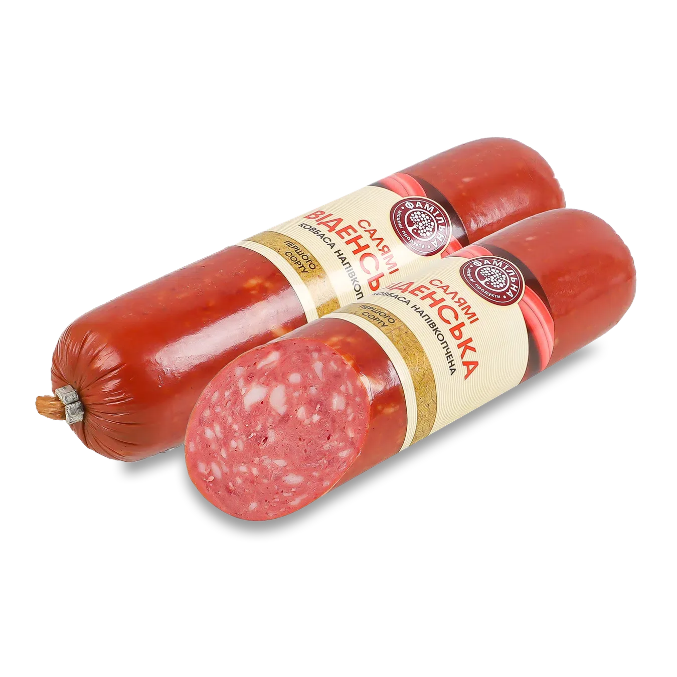 Ковбаса Фамільна Салямі Віденська н/к 1с - Фото 1