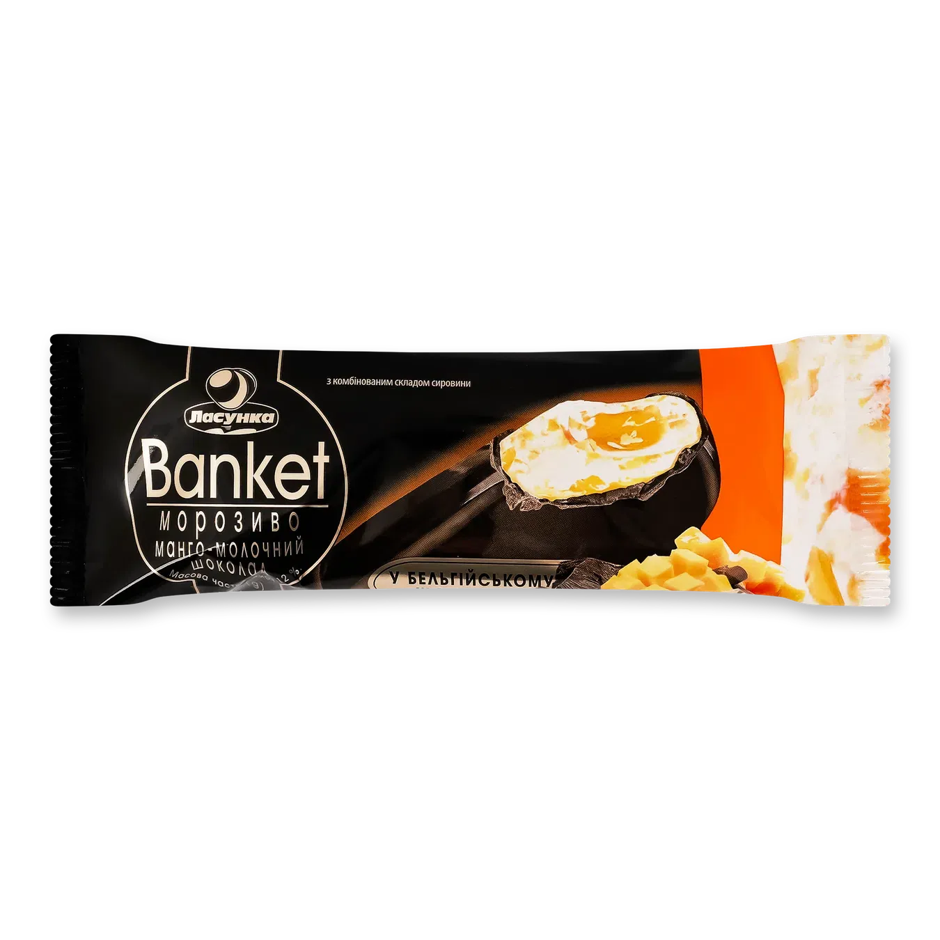 Морозиво Ласунка Banket Манго-молочний шоколад 12% - Фото 1